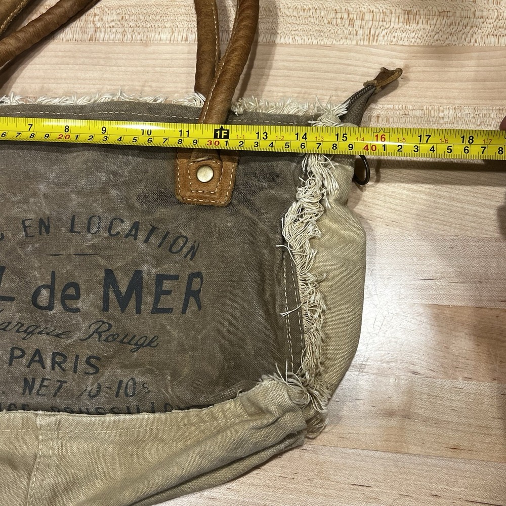 Myra Bags Canvas Hand Bag Sel De Mer Upcycled Purse - Picture 5 of 9